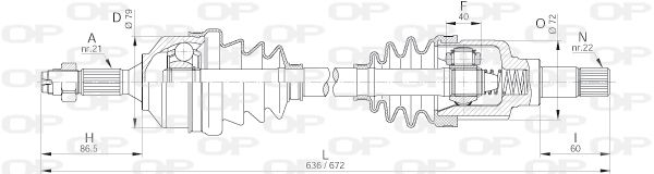 OPEN PARTS Приводной вал DRS6181.00